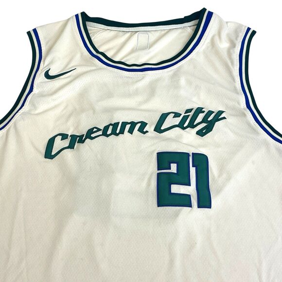 Nike Jrue Holiday Milwaukee Bucks Cream City 21 Swingman‎ Basketball Jersey XXXL - Picture 2 of 16